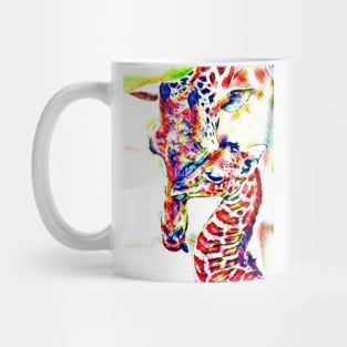 Colorful Unconditional Love Giraffe Mug